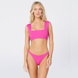 L*Space Women's Parker Bikini Top Pink Size XS NWT